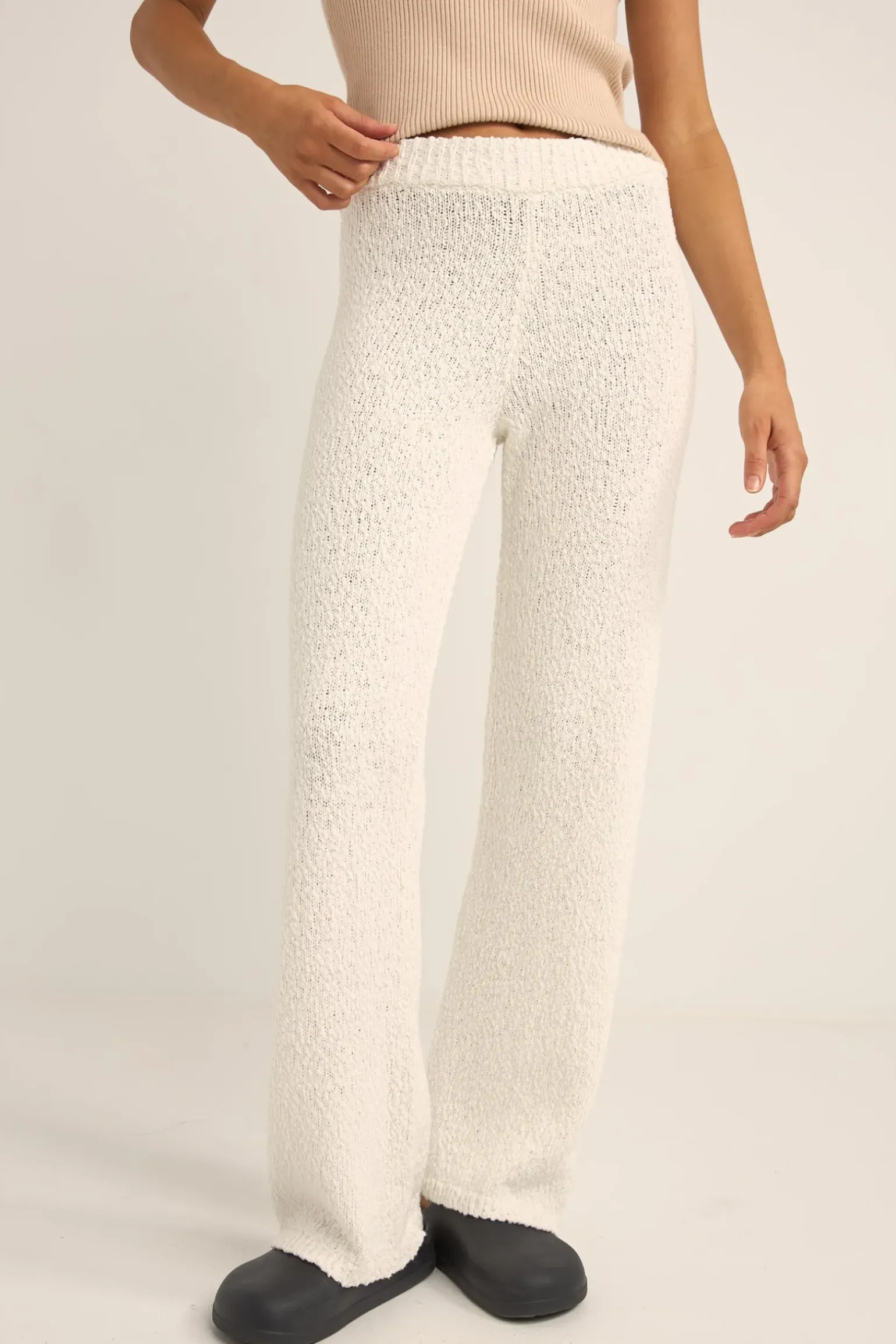 Adele Knit Pant White