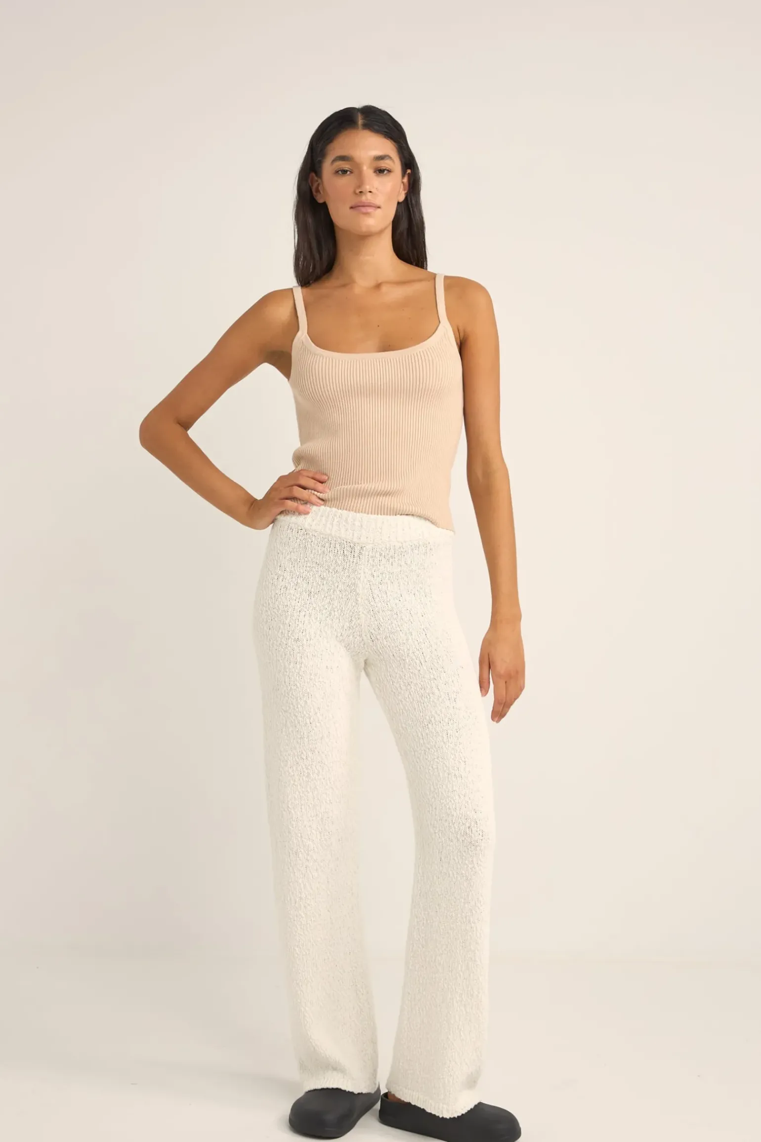 Adele Knit Pant White