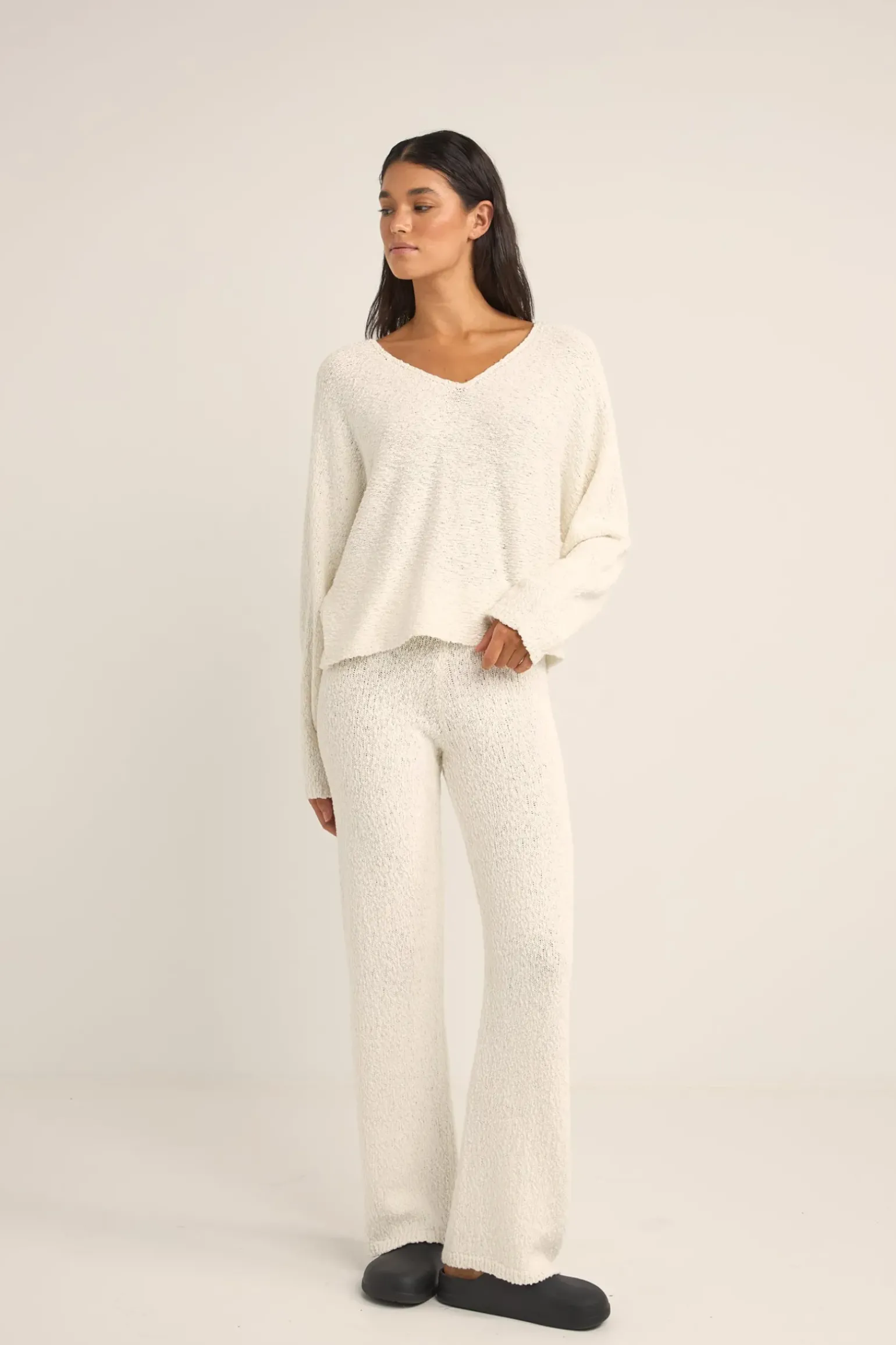 Adele Knit Pant White
