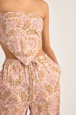 Amelia Scarf Top Rose