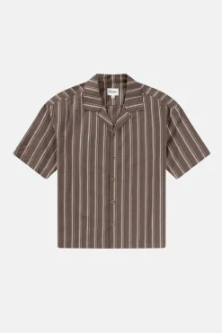 Baja Relaxed Stripe Ss Shirt Cafe