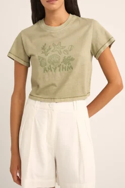 Beachcomber Crop Crew Tee Ivy