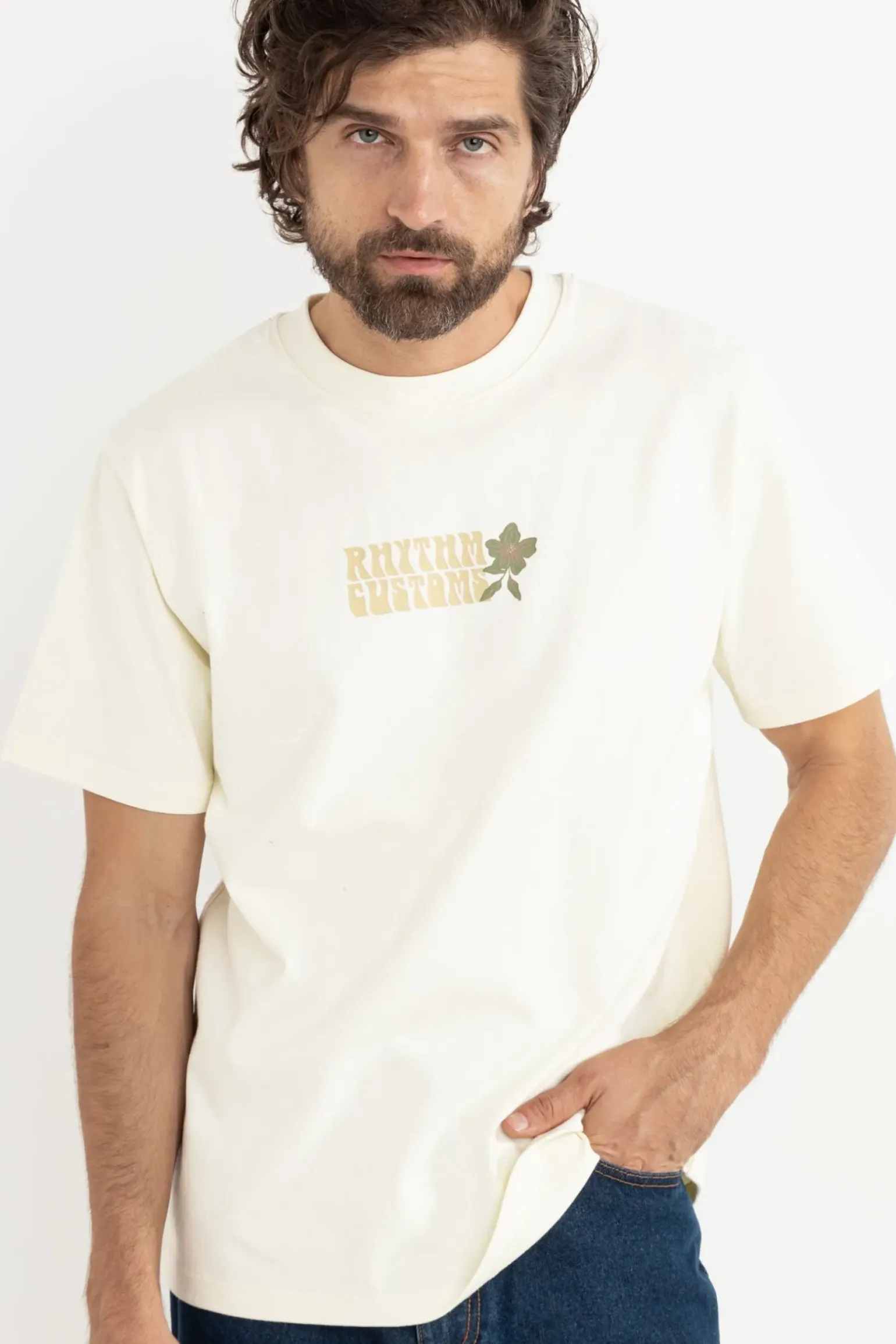 Blossom Vintage Ss T-Shirt Ecru