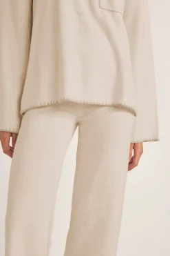 Bondi Knit Straight Leg Pant Natural