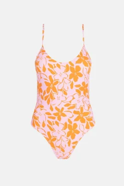 Bora Bora Floral Cross Back One Piece Pink