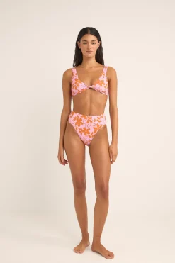 Bora Bora Floral Hi Waist Pant Pink