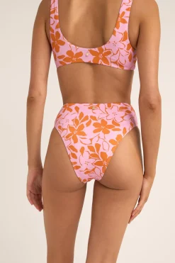 Bora Bora Floral Hi Waist Pant Pink