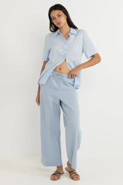 Classic Drawstring Pant Blue