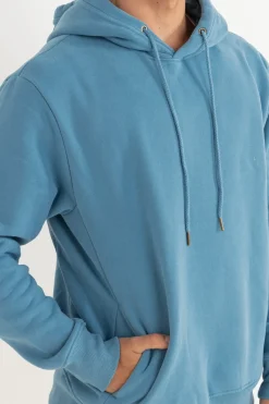 Classic Fleece Hood Mineral Blue