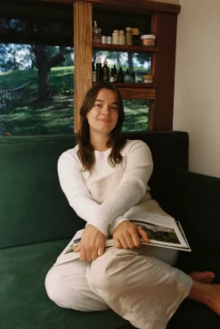 Classic Knit Long Sleeve Top White