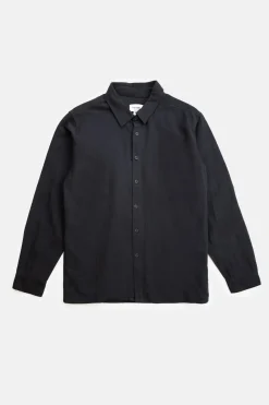 Classic Linen Ls Shirt Vintage Black