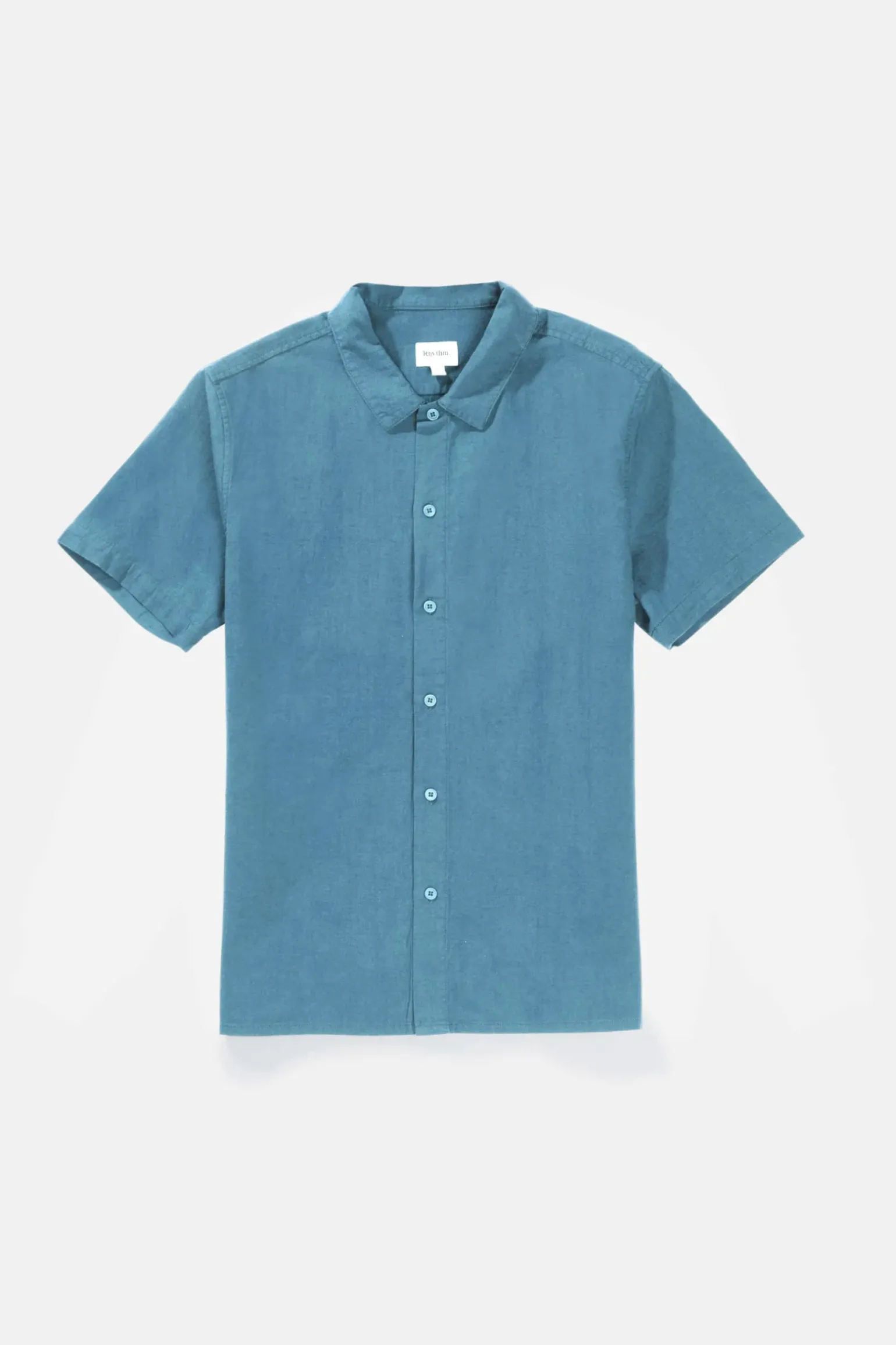 Classic Linen Ss Shirt Mineral Blue