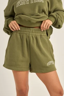College Fleece Short Olive