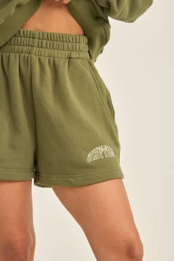 College Fleece Short Olive
