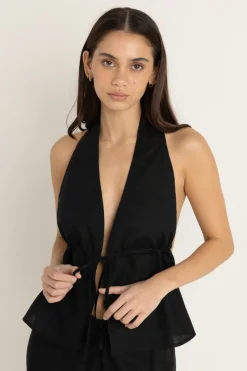 Cove Halter Top Black