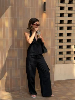 Cove Halter Top Black