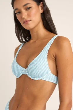 Cove Stripe Underwire Top Blue