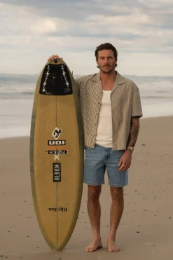 Cross Check Relaxed Ss Shirt Natural Mixed Check