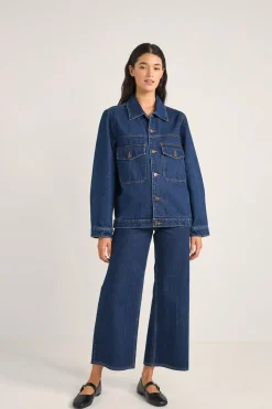 Demi High Loose Denim Jeans Indigo