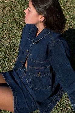 Demi Oversized Denim Jacket Indigo