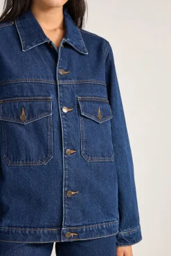 Demi Oversized Denim Jacket Indigo