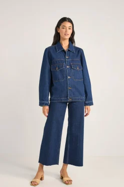 Demi Oversized Denim Jacket Indigo