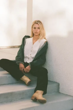 Desi Cable Knit Vest Natural