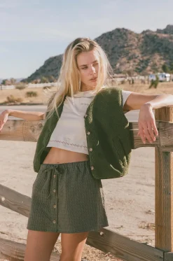 Ella Sherpa Vest Olive