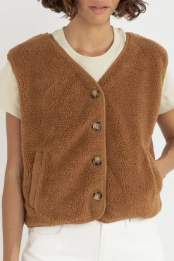 Ella Sherpa Vest Tobacco