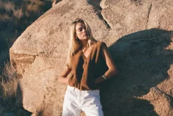 Ella Sherpa Vest Tobacco