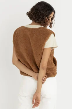 Ella Sherpa Vest Tobacco