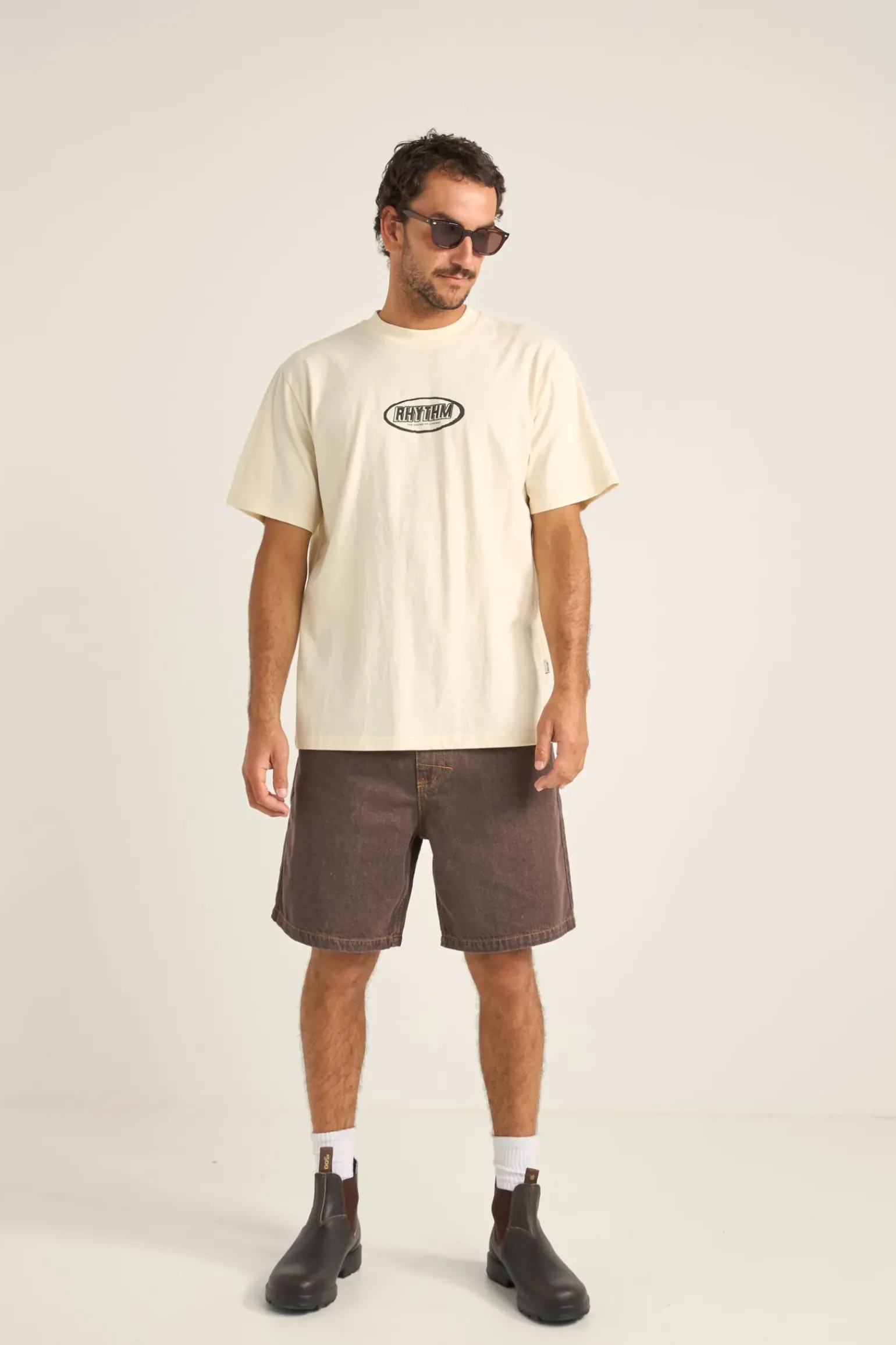 Elliptic Printed Vintage Ss T-Shirt Ecru