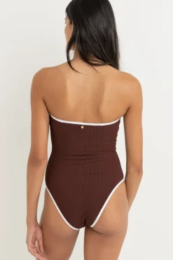 Essential Rib Contrast One Piece Cafe