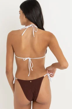 Essential Rib Contrast Slide Tri Top Cafe