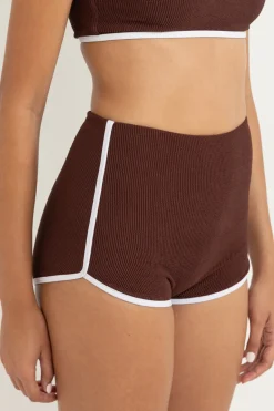 Essential Rib Contrast Surf Short Cafe