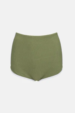 Essential Rib Contrast Surf Short Olive