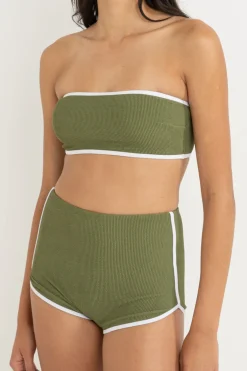 Essential Rib Contrast Surf Short Olive
