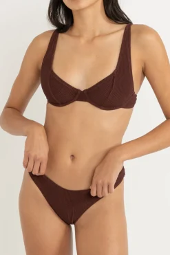 Essential Rib Hi Cut Pant Cafe