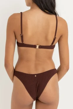 Essential Rib Hi Cut Pant Cafe