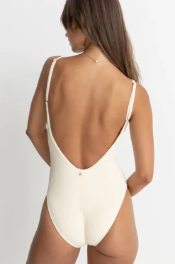 Essential Rib Minimal One Piece Creme