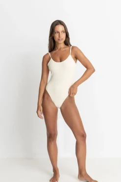 Essential Rib Minimal One Piece Creme