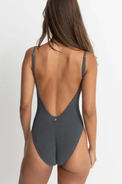 Essential Rib Minimal One Piece Graphite