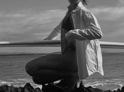 Essential Rib Tie Side Hi Cut Pant Graphite