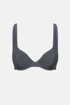 Essential Rib Underwire Top Graphite