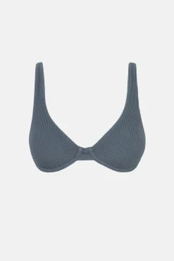Essential Rib Underwire Top Graphite