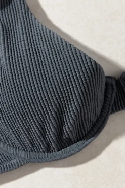 Essential Rib Underwire Top Graphite