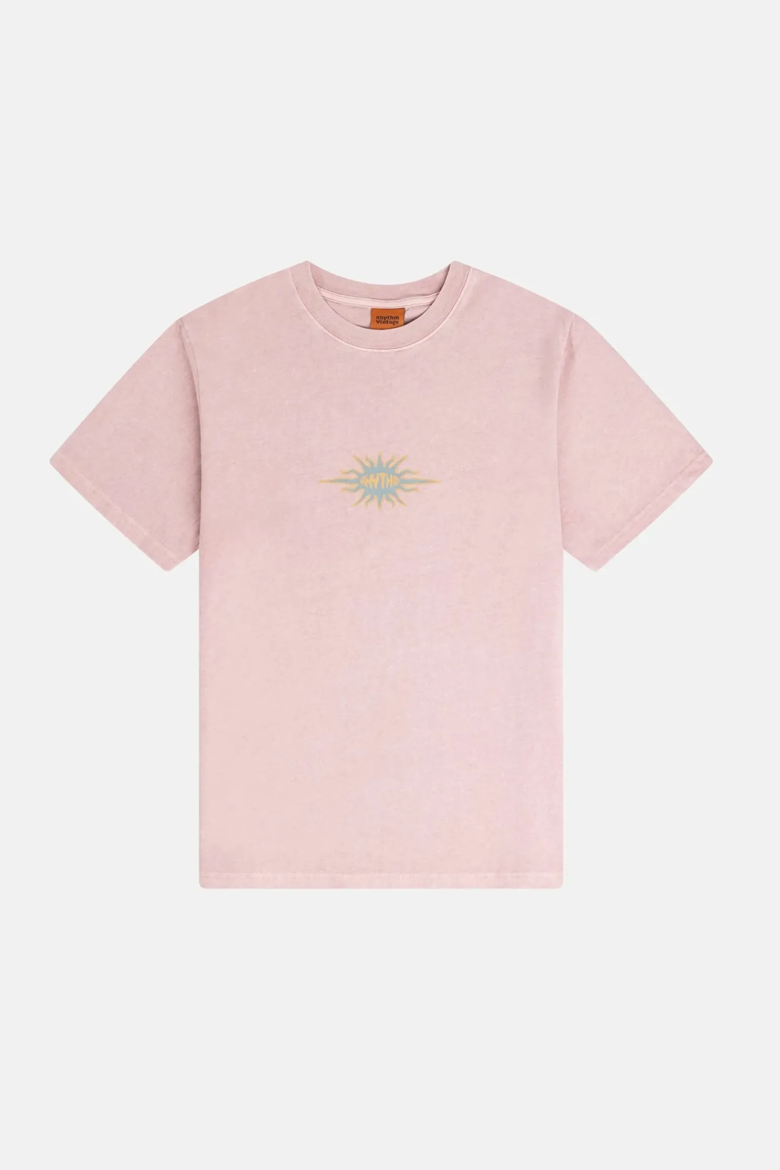 Flame Printed Vintage Ss T Shirt Mauve