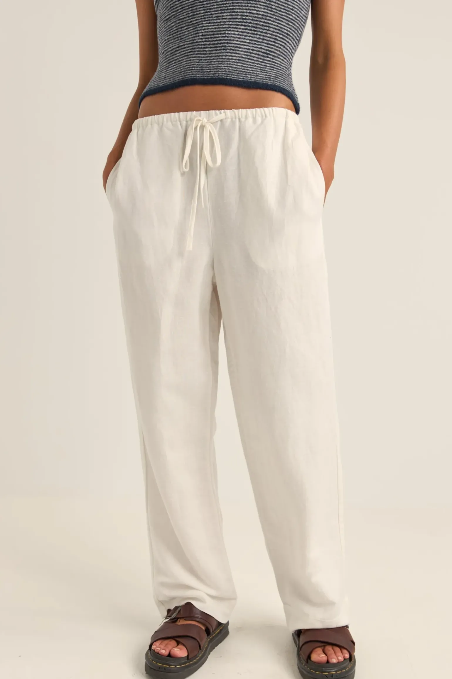 Frankie Elastic Pant White