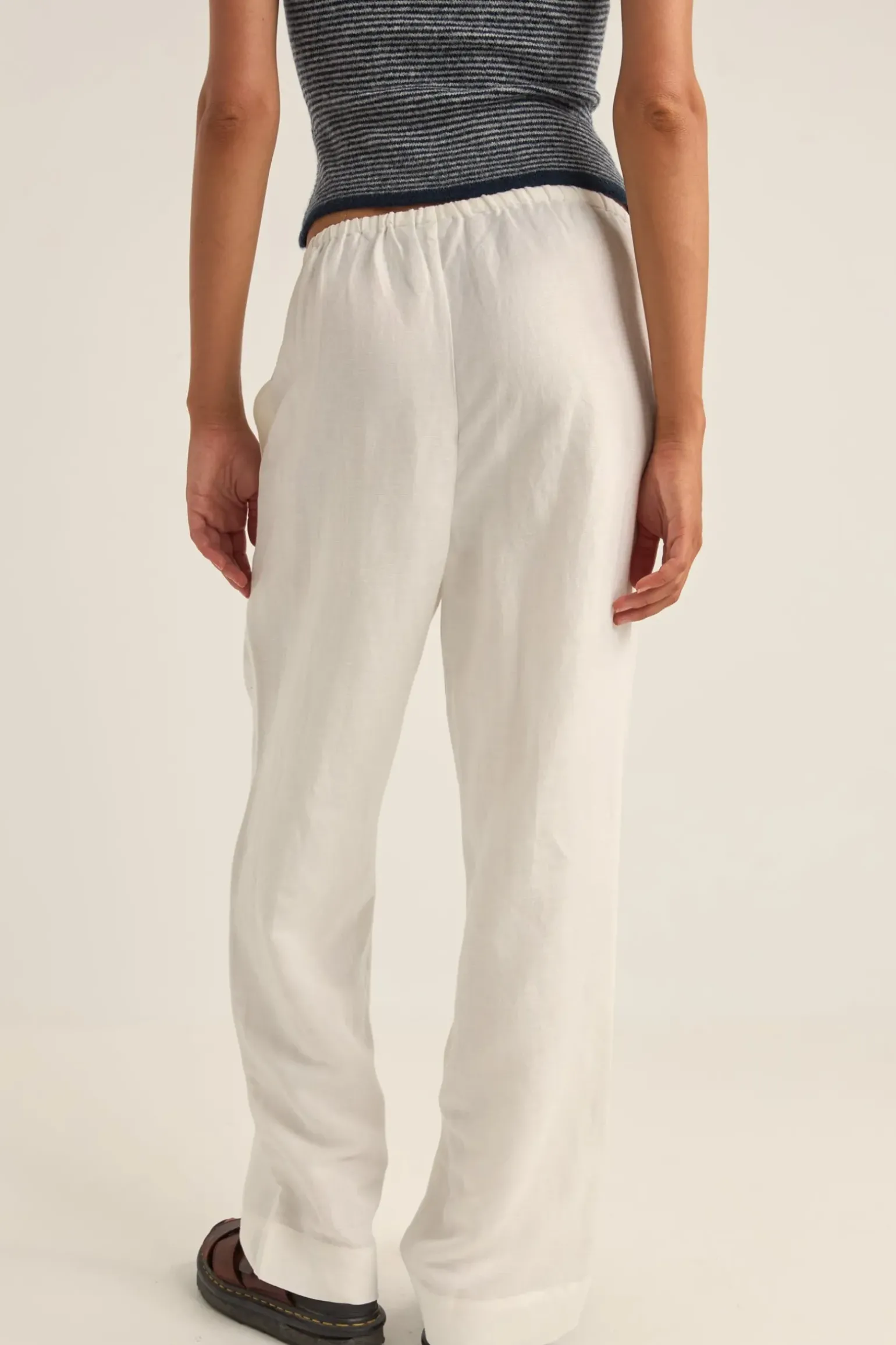 Frankie Elastic Pant White