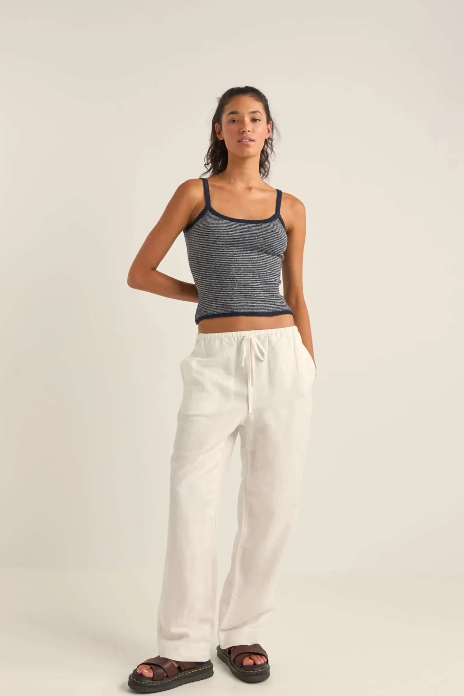 Frankie Elastic Pant White